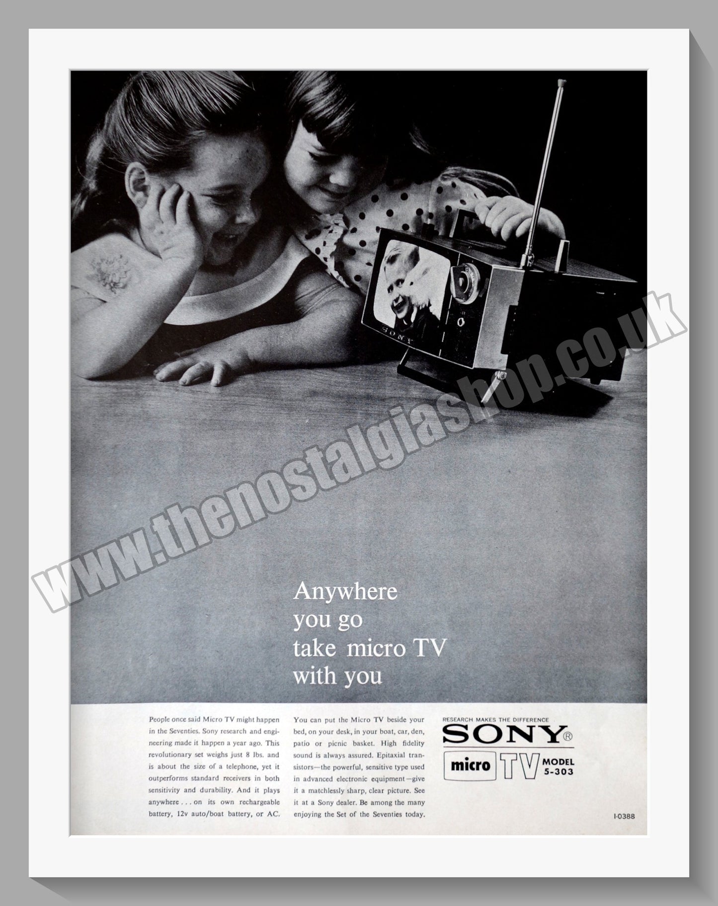 Sony Micro Television Original Advert 1963 (ref AD300434)