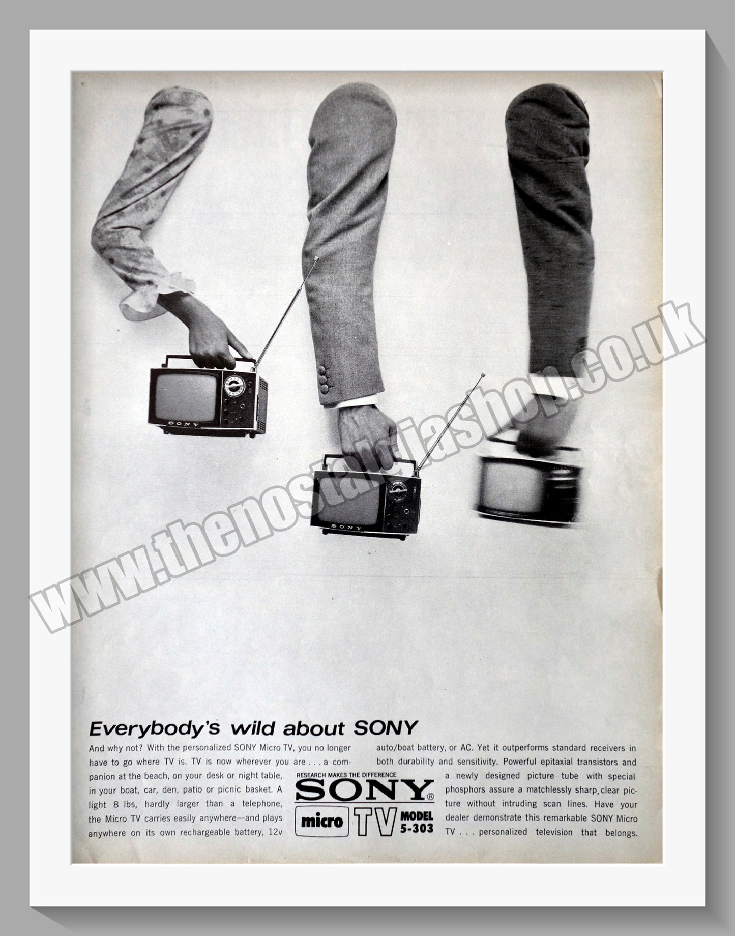 Sony Micro Television Original Advert 1964 (ref AD300436)