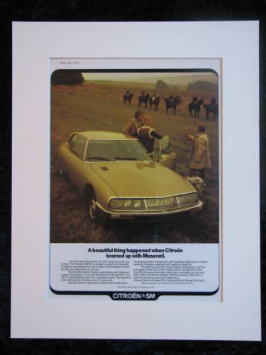 CITROEN SM original advert 1973 (AD167)