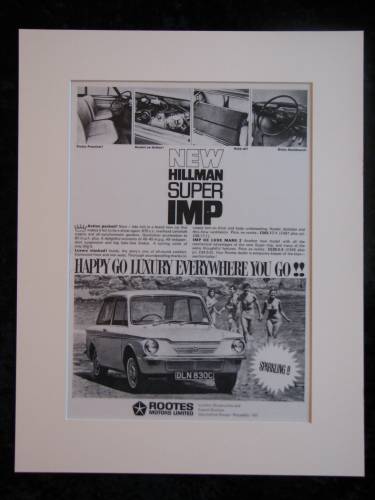 HILLMAN SUPER IMP original advert 1965 (ref AD170)