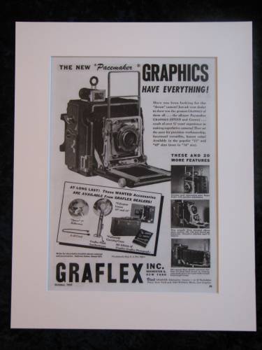 PACEMAKER GRAPHICS by GRAFLEX original advert 1947 (ref AD196)