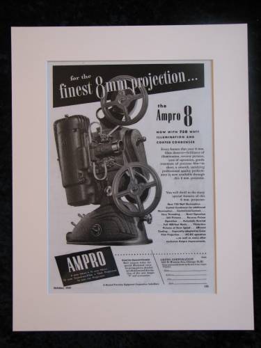 AMPRO 8 Projection Camera original advert 1947 (ref AD197)