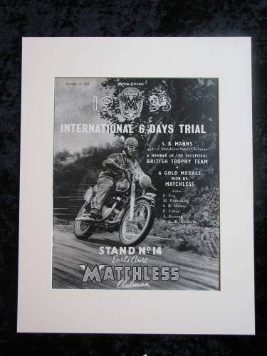 Matchless Clubman original advert 1953 (ref AD343)