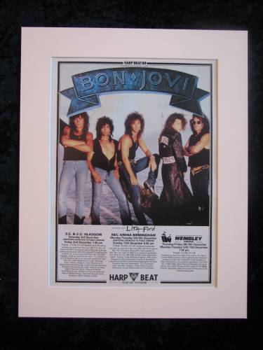 Bon Jovi 1988 Tour Original advert  (ref AD383)
