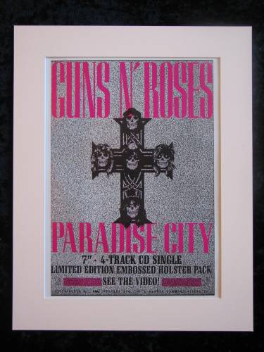 Guns N` Roses Paradise City advert 1989 (ref AD394)
