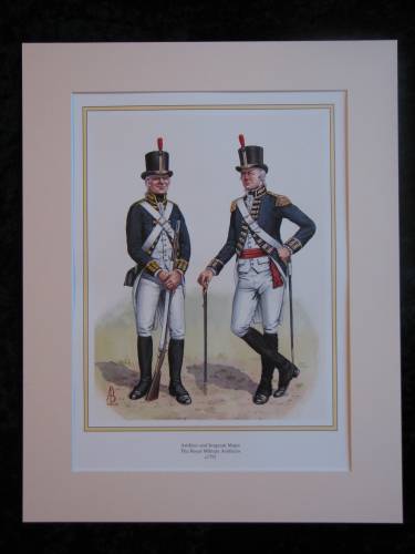The Royal Military Artificers c1792 Mounted print (ref PR410)