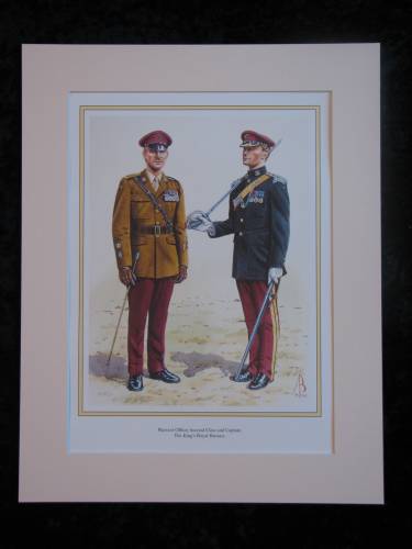 The King`s Royal Hussars Mounted print (ref PR427)