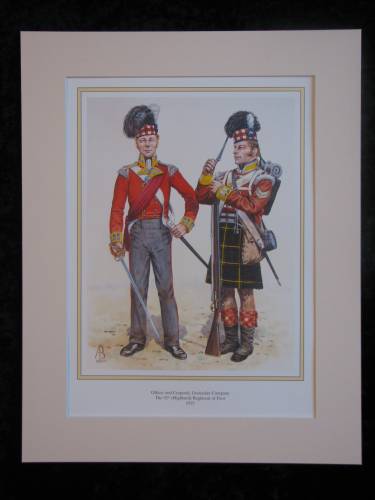 Highland (92nd) Regiment of Foot Mounted print (ref PR432)
