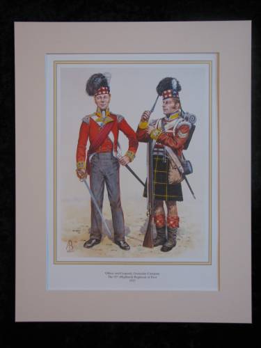 Highland (92nd) Regiment of Foot  Mounted print (ref PR432)