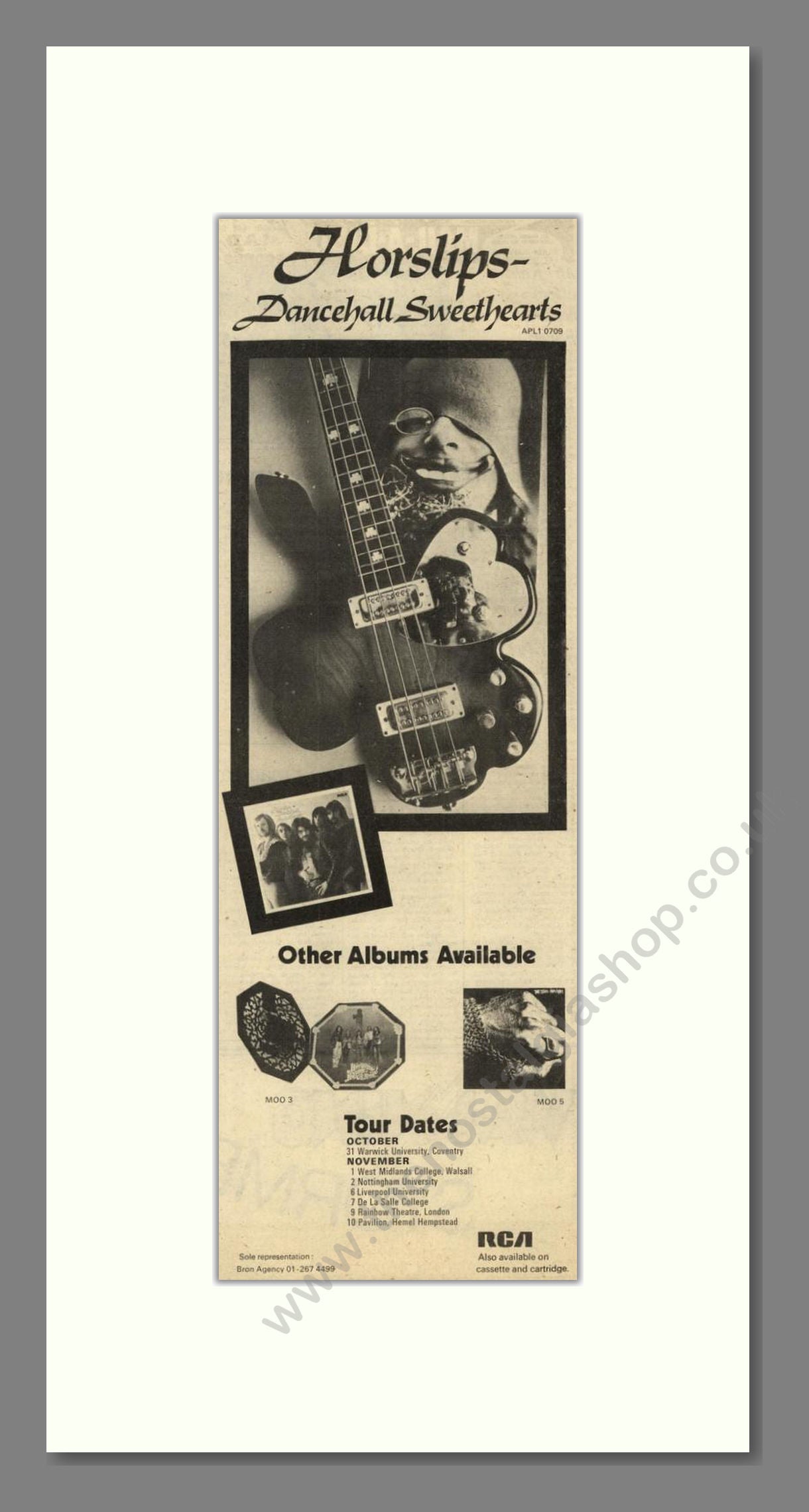 Horslips - Dancehall Sweethearts. Vintage Advert 1974 (ref AD201716)