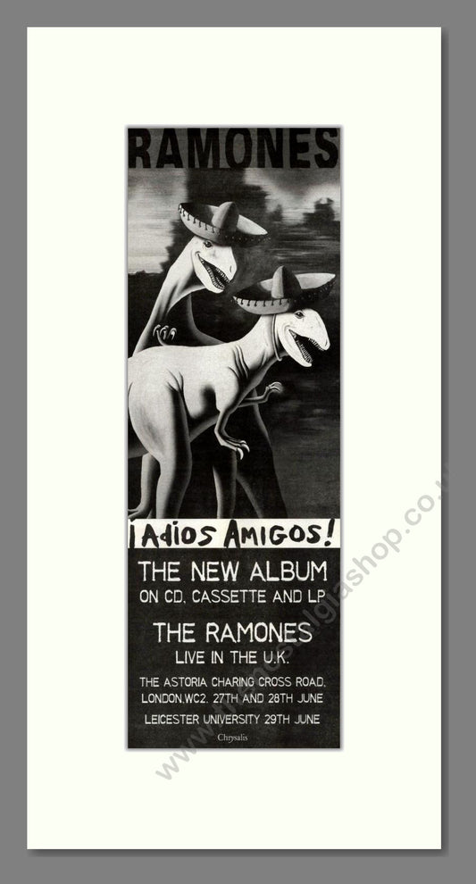 Ramones (The) - Adios Amigos. Vintage Advert 1995 (ref AD201727)