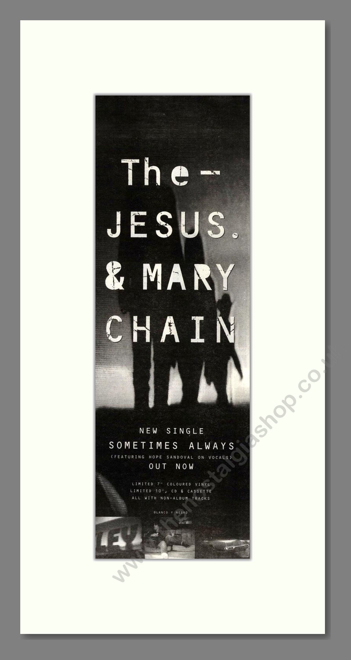 Jesus And Mary Chain (The) - Sometimes Always. Vintage Advert 1994 (ref AD201730)