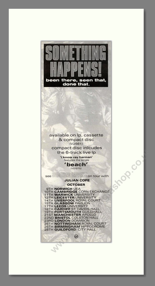 Something Happens - Been There, Seen That, Done That. Vintage Advert 1988 (ref AD201731)