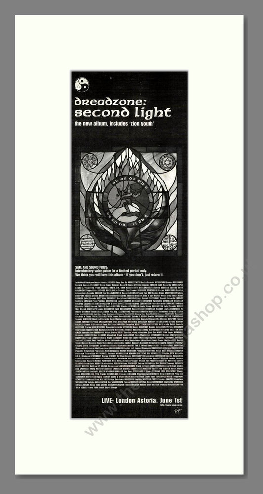 Dreadzone - Second Light. Vintage Advert 1995 (ref AD201732)