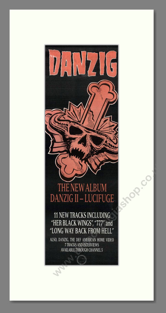 Danzig - Lucifuge. Vintage Advert 1990 (ref AD201734)
