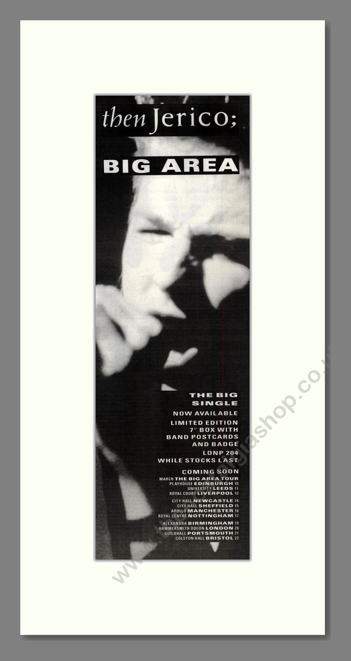 Then Jericho - Big Area. Vintage Advert 1989 (ref AD201735)