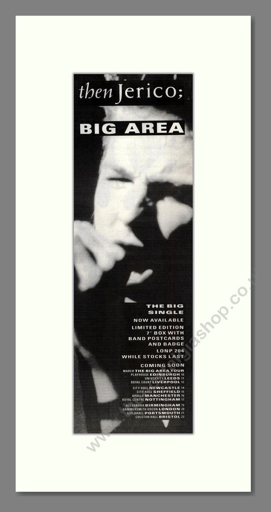 Then Jericho - Big Area. Vintage Advert 1989 (ref AD201735)