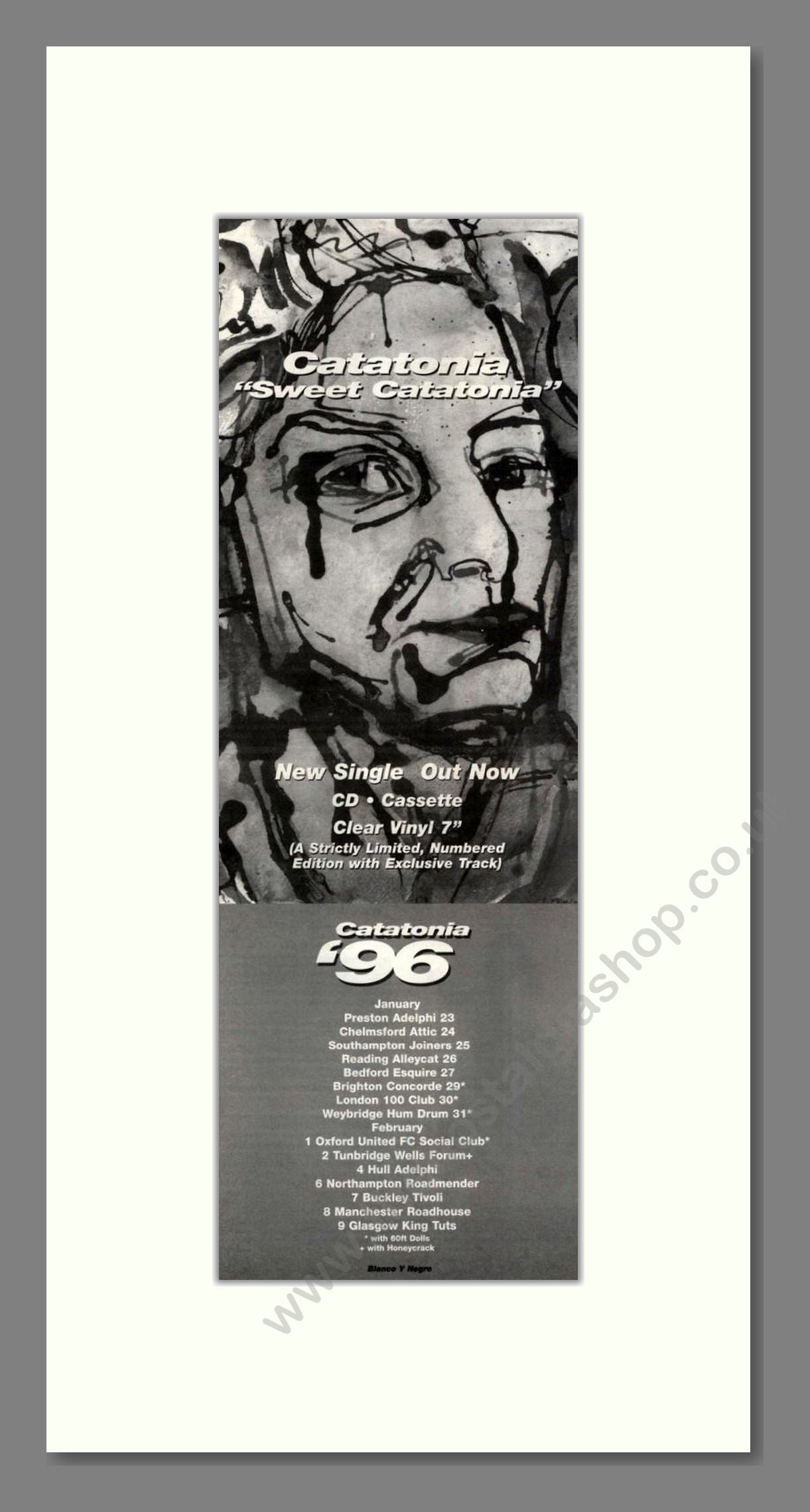 Catatonia - Sweet Catatonia. Vintage Advert 1996 (ref AD201748)