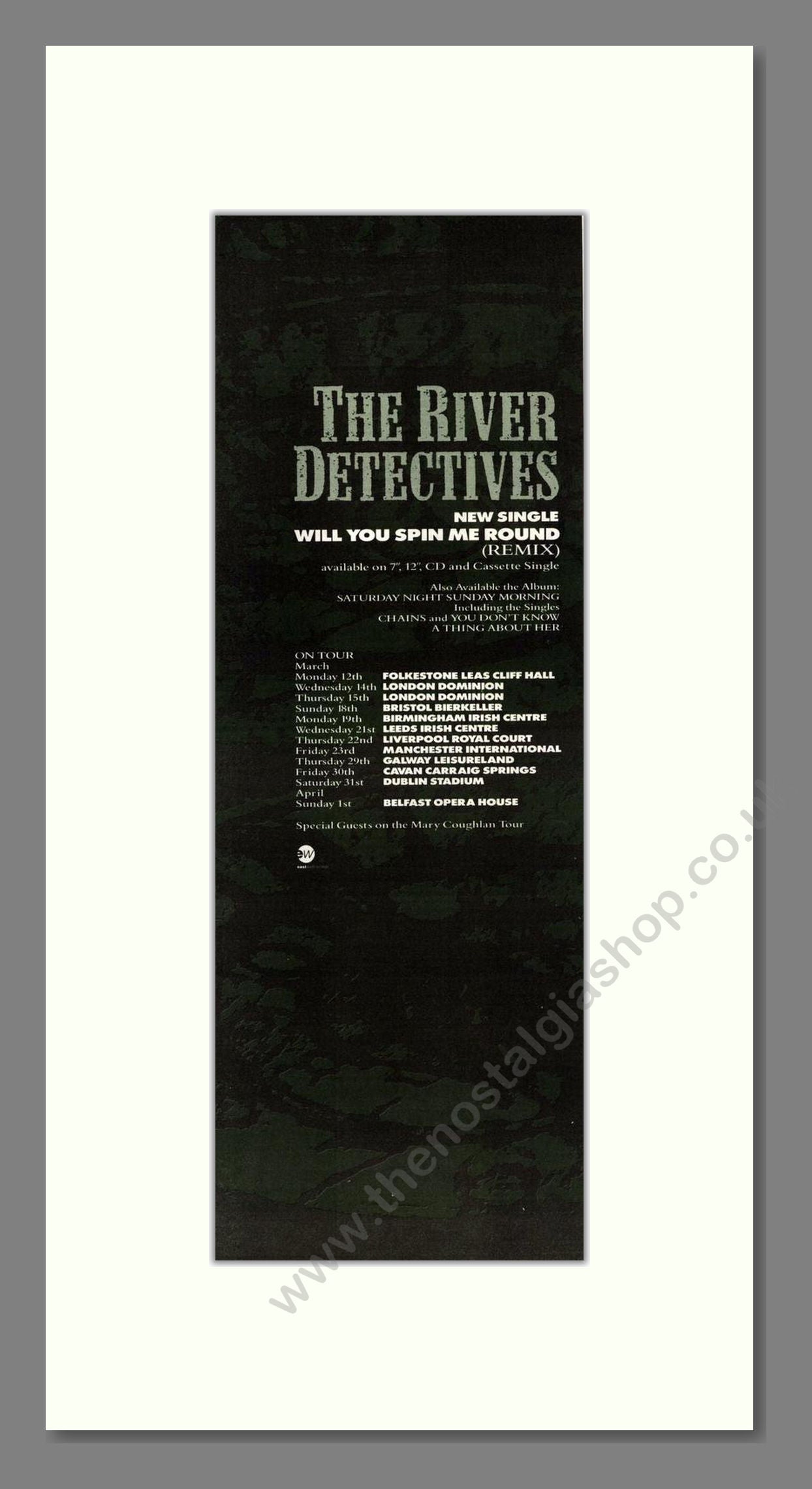 River Detectives (The) - Will You Spin Me Round. Vintage Advert 1990 (ref AD201749)