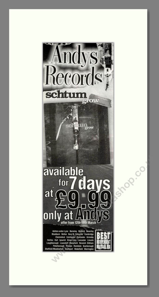 Schtum - Grow. Vintage Advert 1996 (ref AD201752)