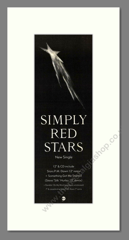 Simply Red - Stars. Vintage Advert 1991 (ref AD201753)