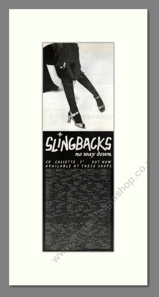 Slingbacks - No Way Down. Vintage Advert 1996 (ref AD201769)