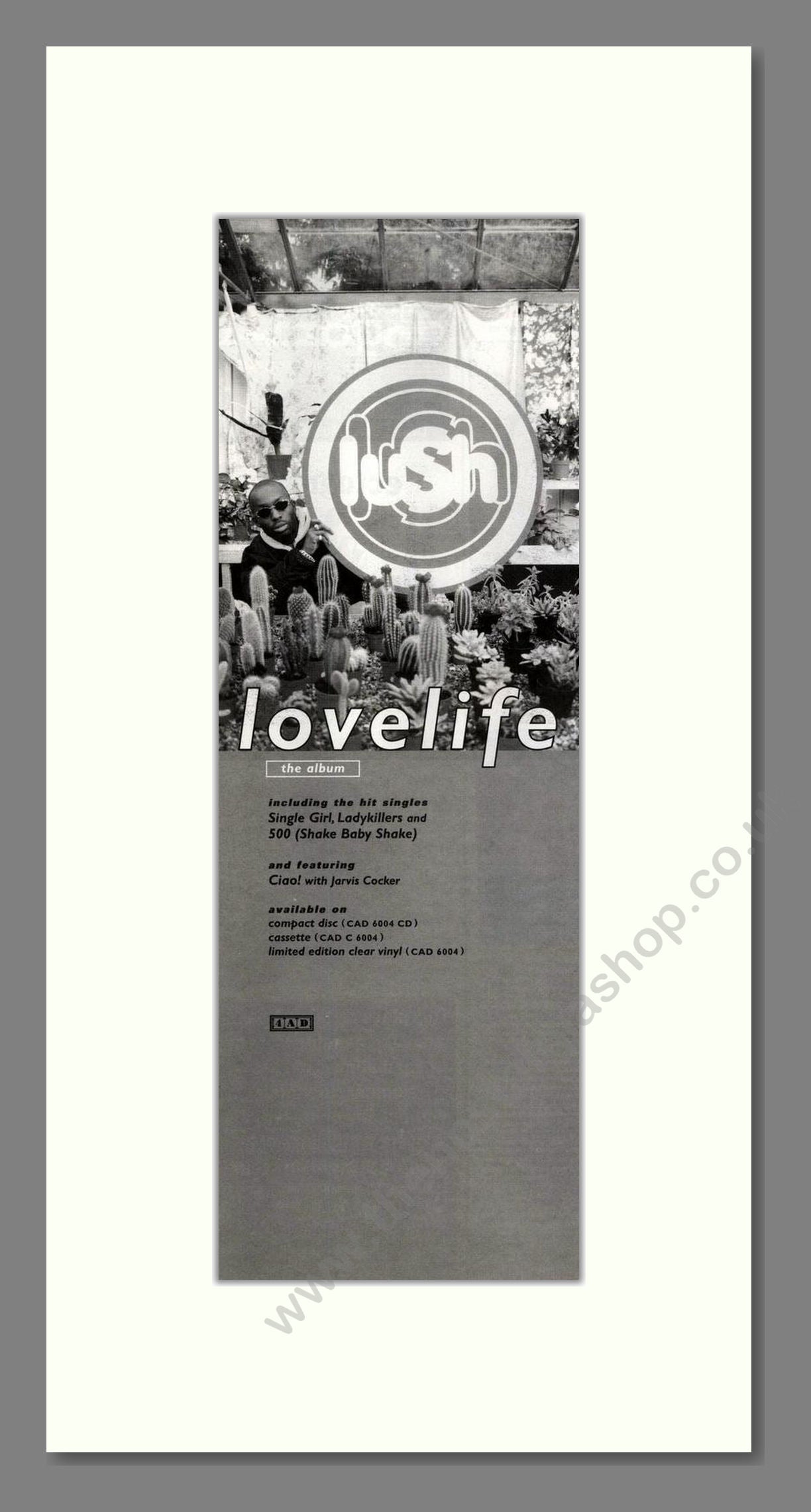 Lush - Lovelife. Vintage Advert 1996 (ref AD201770)