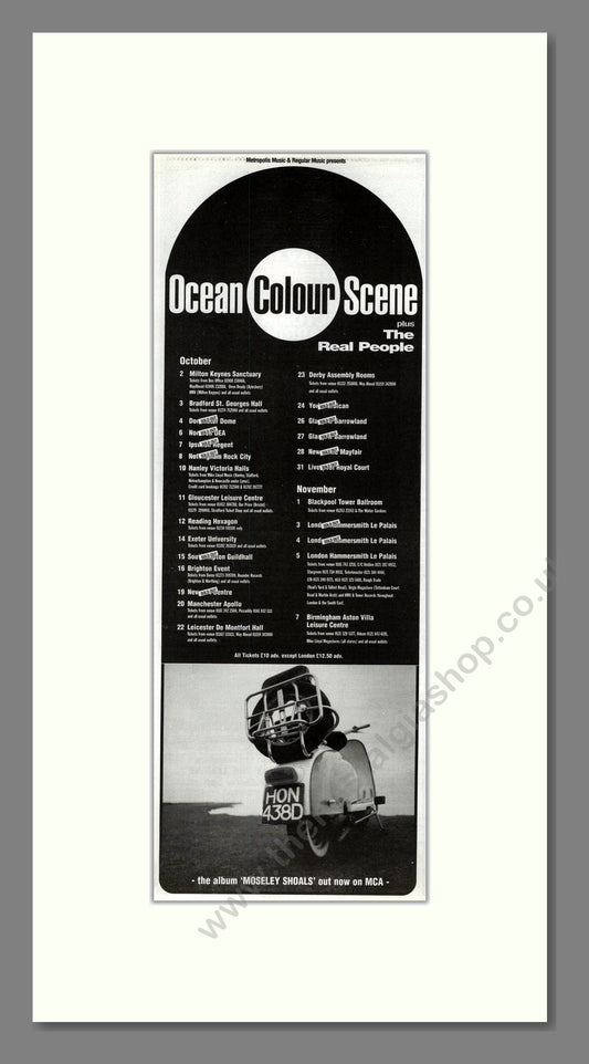 Ocean Colour Scene - UK Tour. Vintage Advert 1996 (ref AD201771)