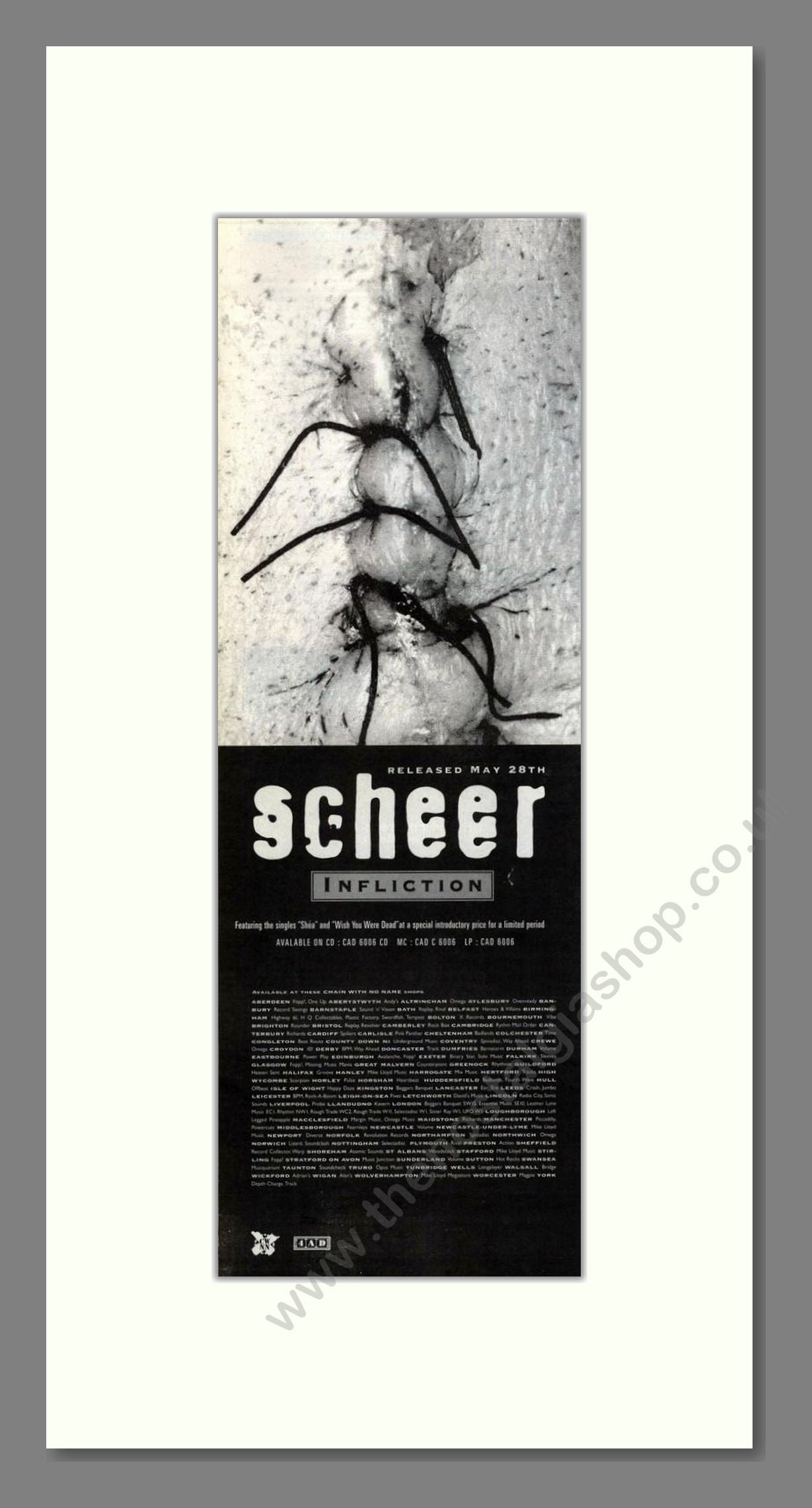 Scheer - Infliction. Vintage Advert 1996 (ref AD201775)
