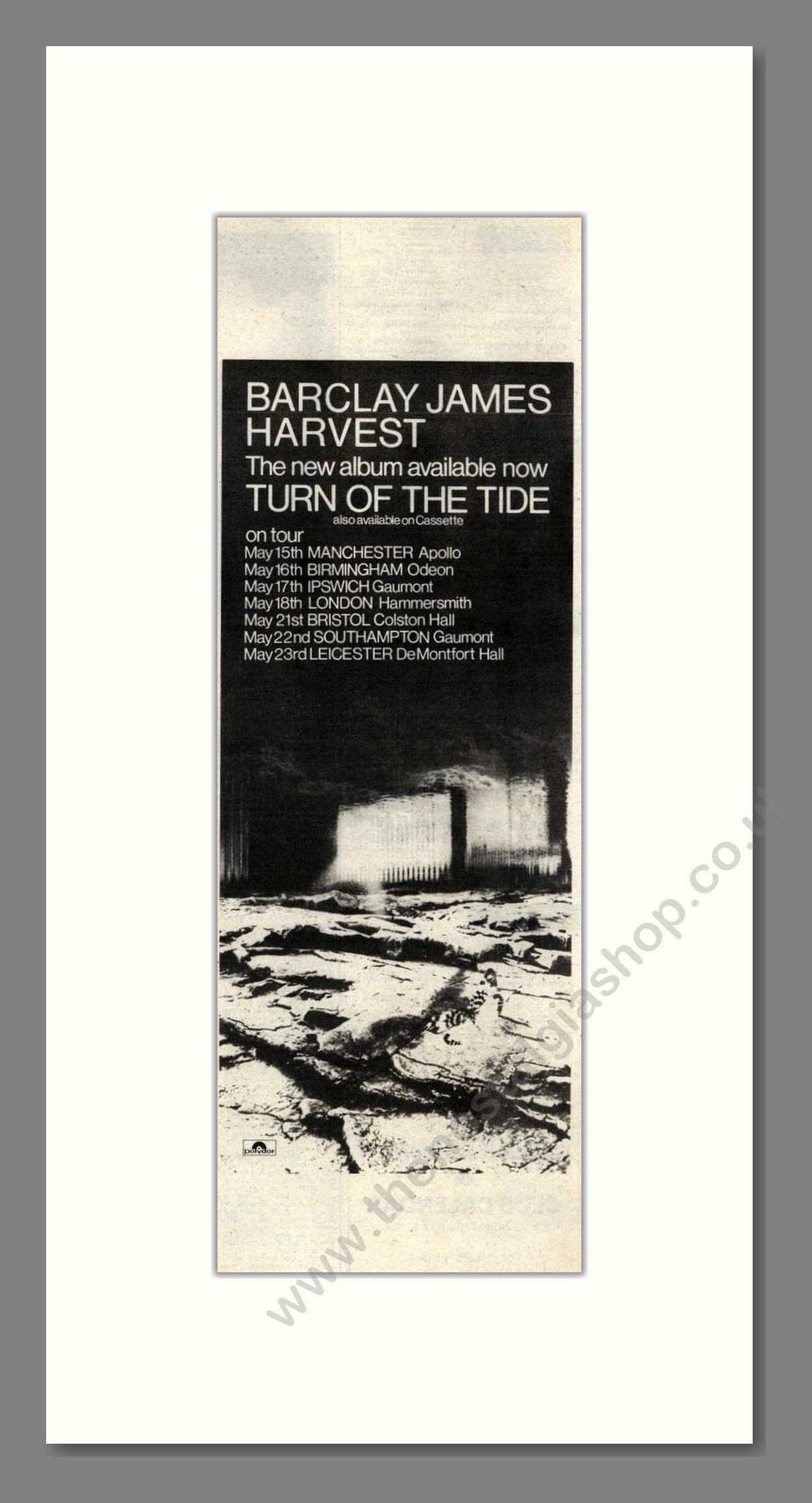 Barclay James Harvest - Turn Of The Tide. Vintage Advert 1981 (ref AD201781)
