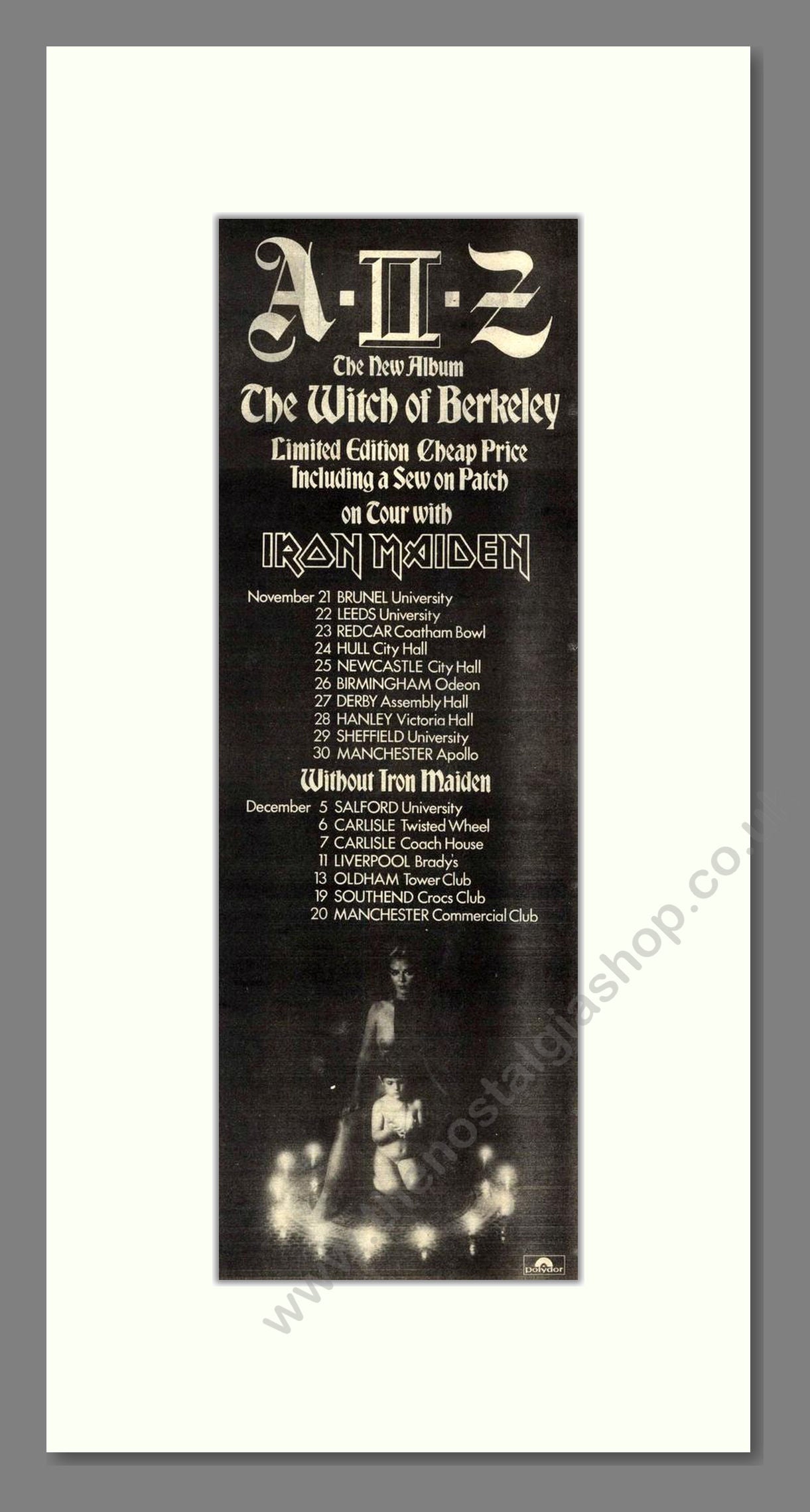 A II Z - The Witch Of Berkeley. Vintage Advert 1980 (ref AD201783)