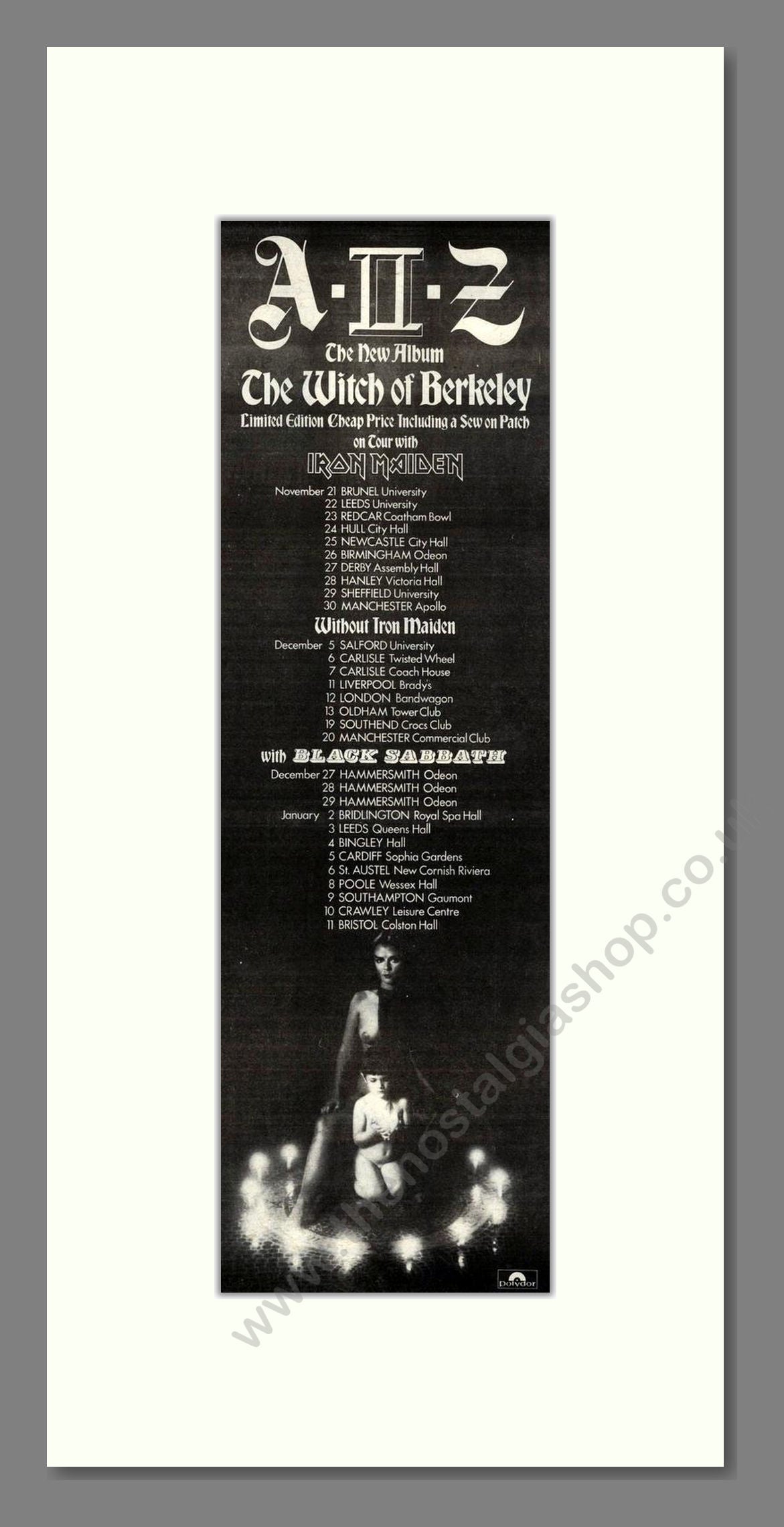 A II Z - The Witch Of Berkeley. Vintage Advert 1980 (ref AD201784)