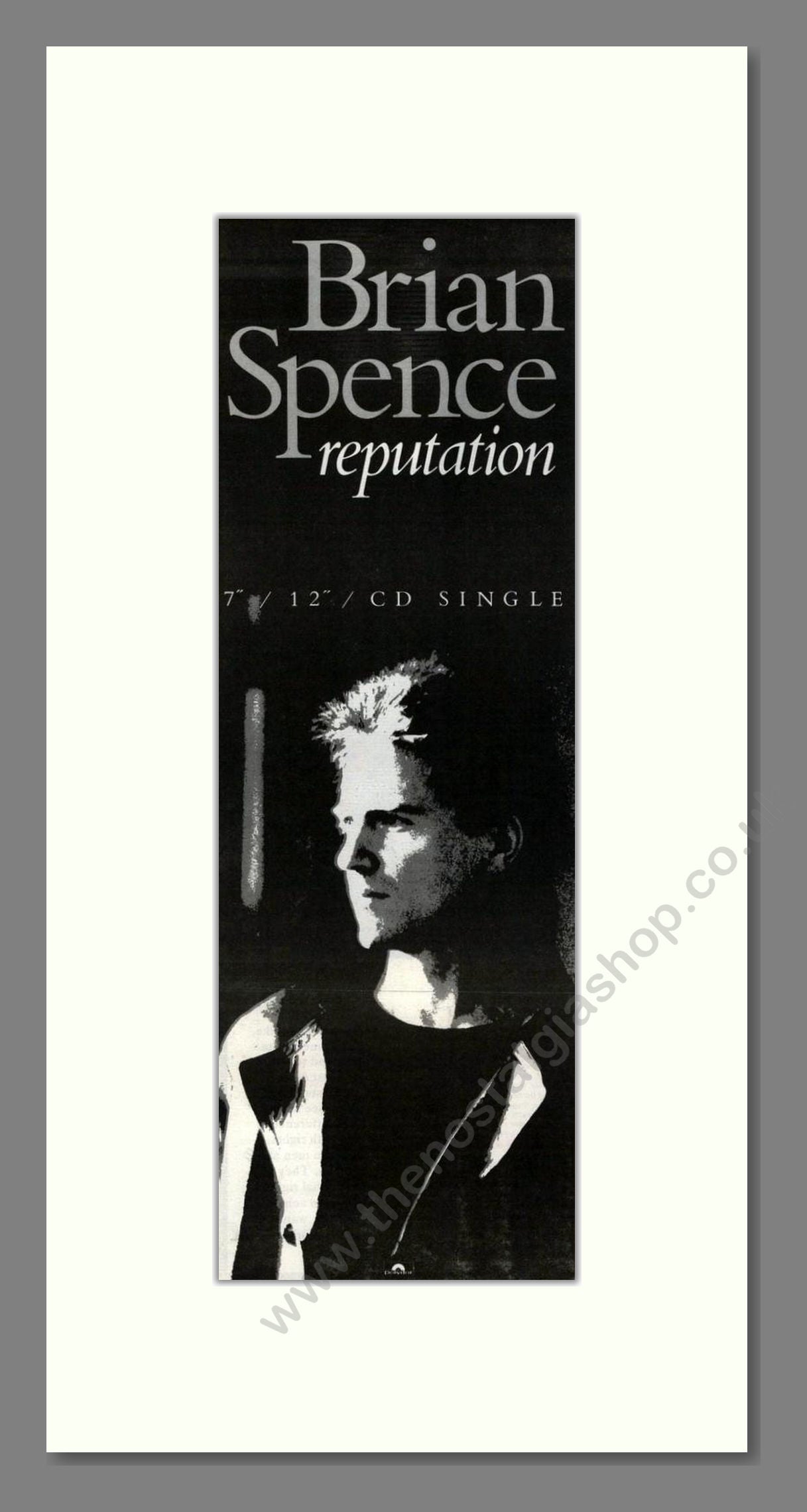 Brian Spence - Reputation. Vintage Advert 1988 (ref AD201788)