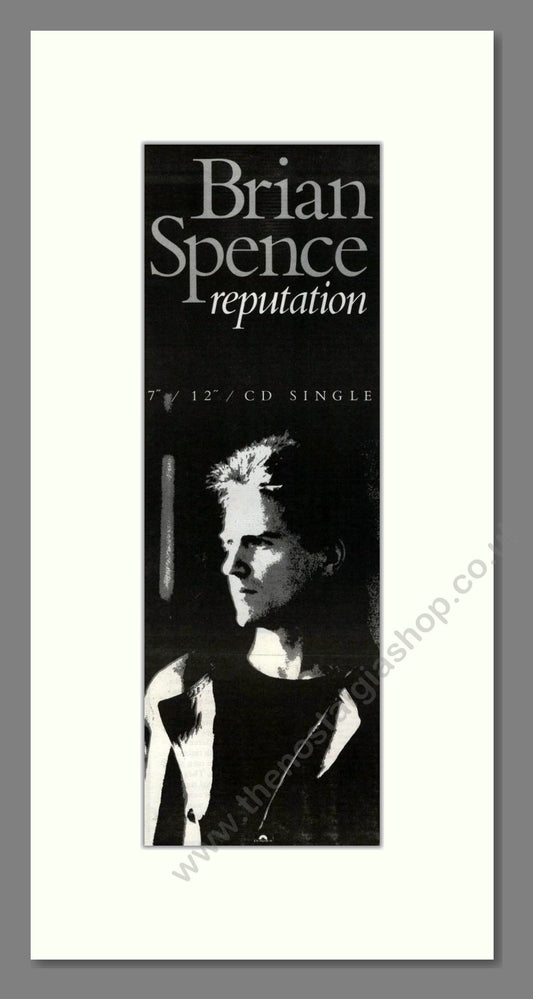 Brian Spence - Reputation. Vintage Advert 1988 (ref AD201788)