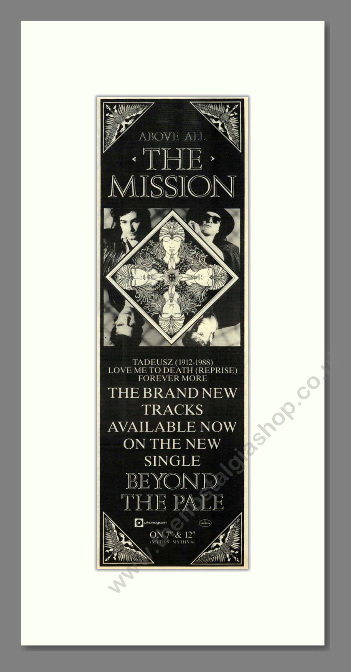 Mission (The) - Beyond The Pale. Vintage Advert 1988 (ref AD201797)