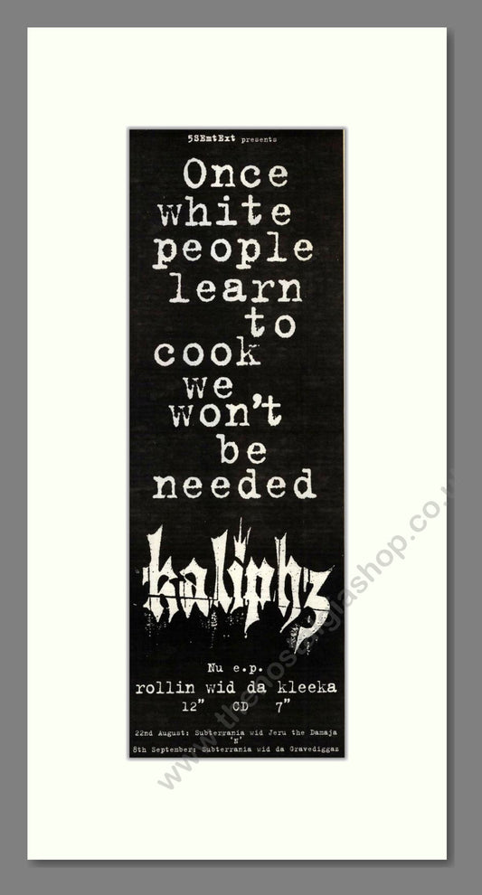 Kaliphs - Rollin Wid Da Kleeka. Vintage Advert 1984 (ref AD201799)
