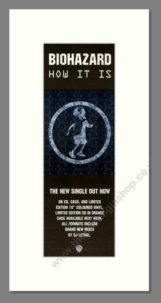 Biohazard - How It Is. Vintage Advert 1994 (ref AD201800)