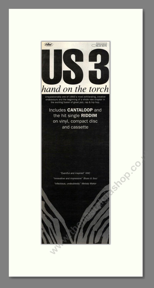 US 3 - Hand On The Torch. Vintage Advert 1993 (ref AD201801)