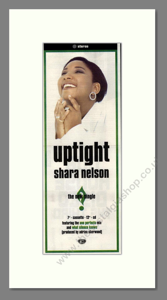 Shara Nelson - Uptight. Vintage Advert 1994 (ref AD201804)
