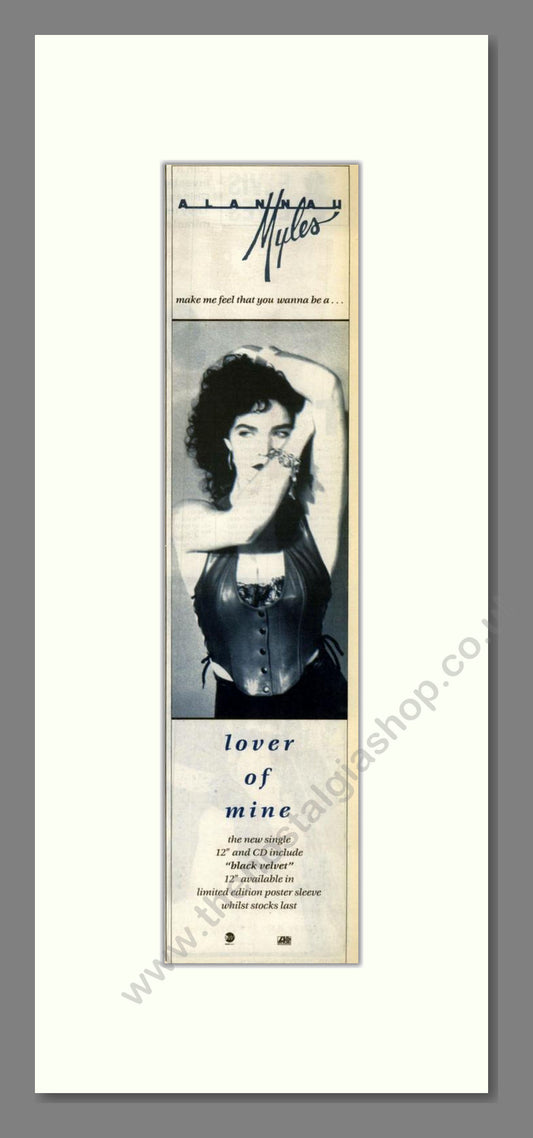 Alannah Myles - Lover Of Mine. Vintage Advert 1990 (ref AD201818)