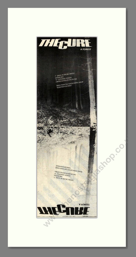 Cure (The) - A Forest. Vintage Advert 1980 (ref AD201832)