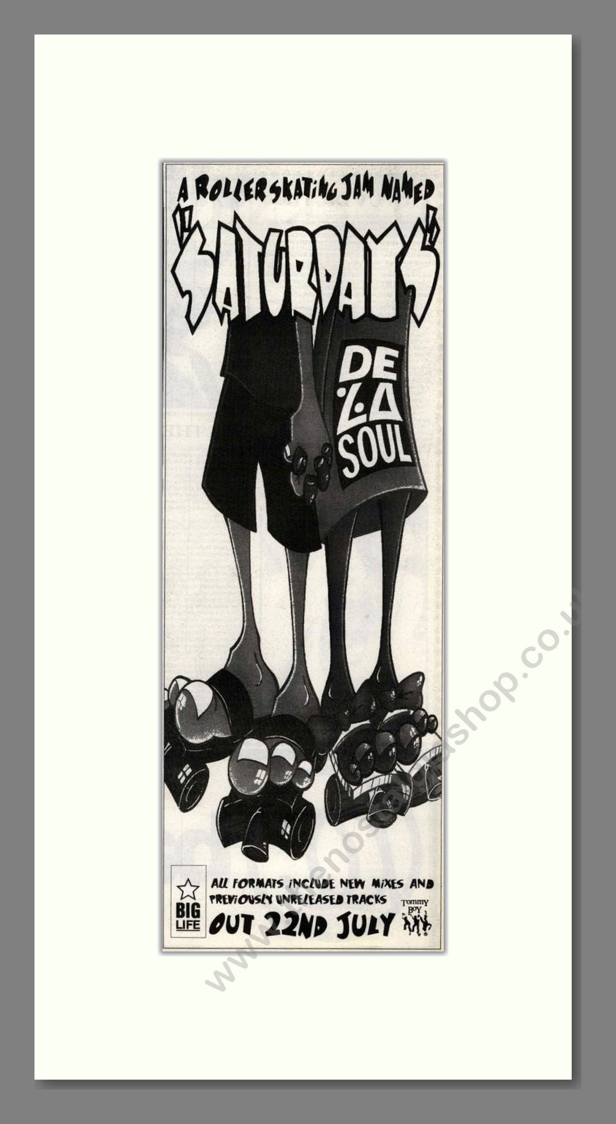 De La Soul - Saturdays. Vintage Advert 1991 (ref AD201838)