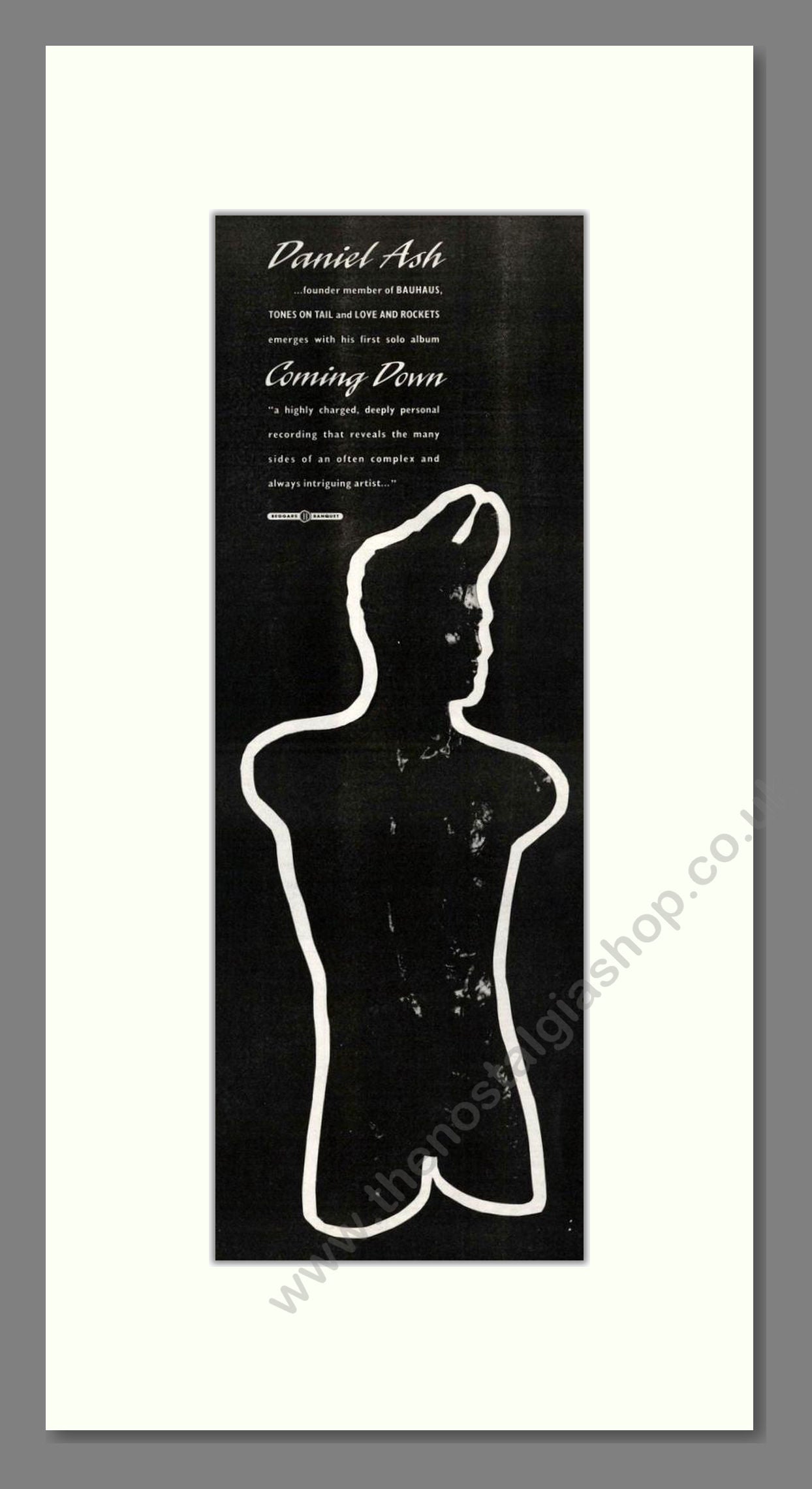 Daniel Ash - Coming Down. Vintage Advert 1991 (ref AD201841)