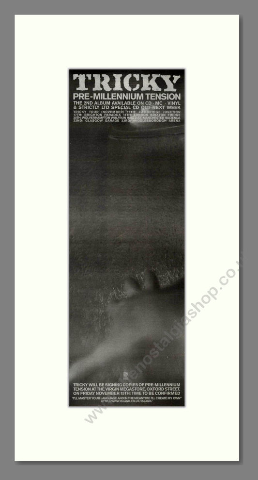 Tricky - Pre-Millennium Tension. Vintage Advert 1996 (ref AD201852)