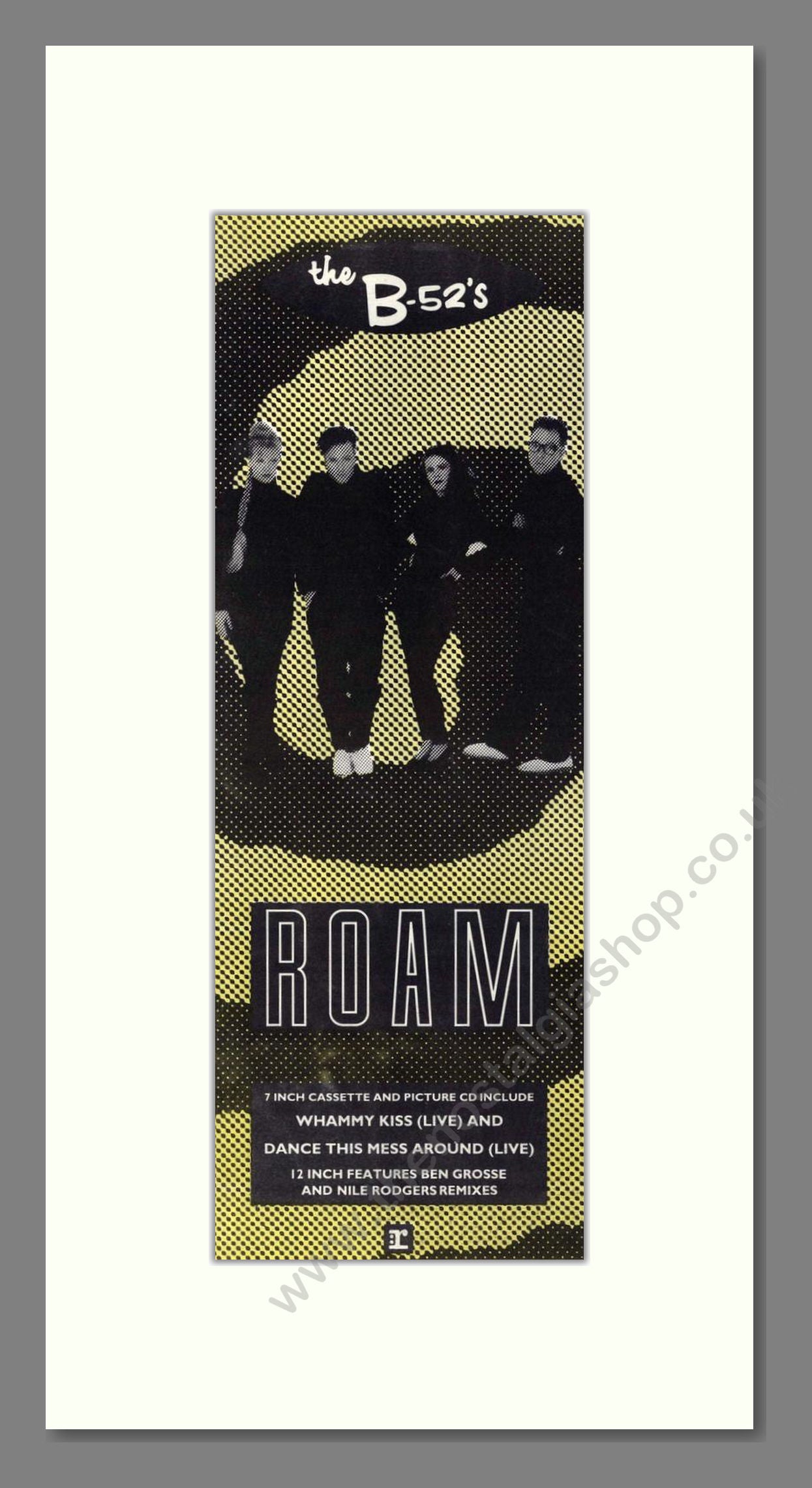 B-52's (The) - Roam. Vintage Advert 1990 (ref AD201856)