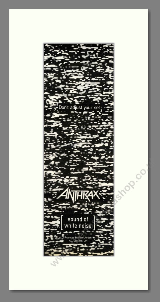 Anthrax - Sound Of White Noise. Vintage Advert 1993 (ref AD201862)