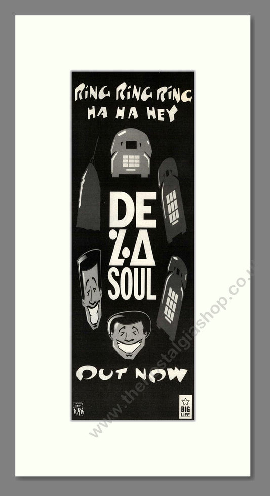 De La Soul - Ring Ring Ring Ha Ha Hey. Vintage Advert 1991 (ref AD201866)