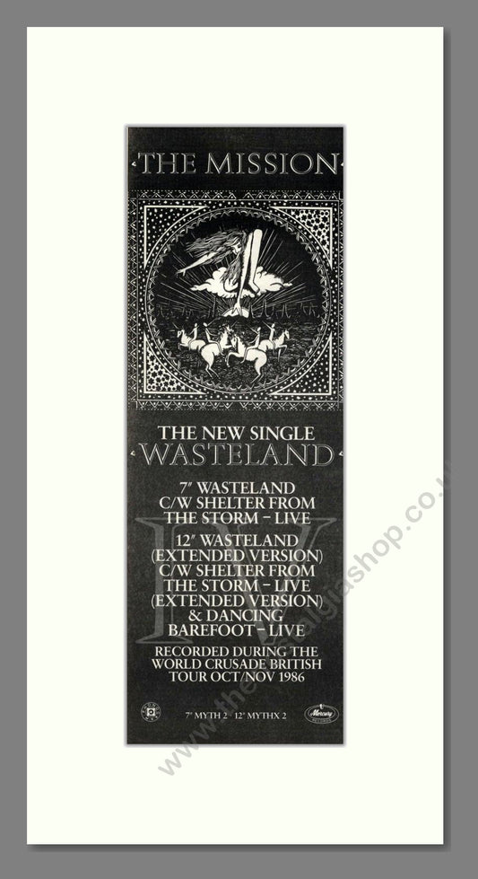 Mission (The) - Wasteland. Vintage Advert 1987 (ref AD201874)