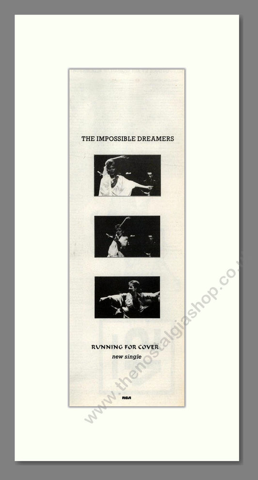 Impossible Dreamers (The) - Running For Cover. Vintage Advert 1987 (ref AD201875)