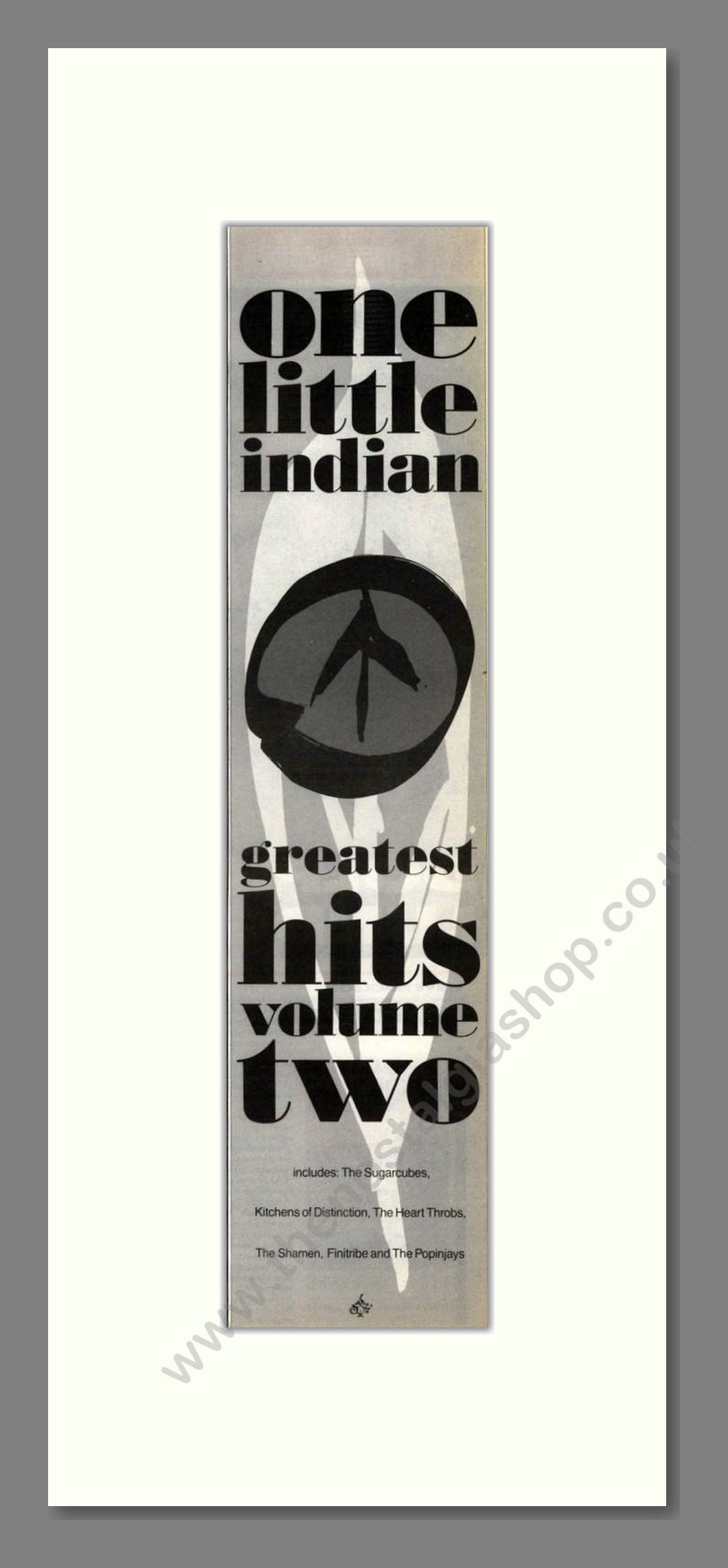 One Little Indian - Greatest Hits Vol 2. Vintage Advert 1990 (ref AD201878)